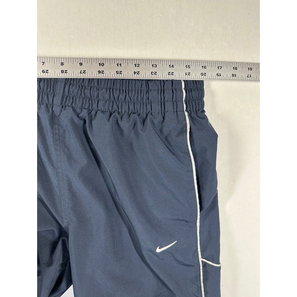 Vtg Nike Athletic Dept Jersey Lined Track Pants Navy White Piping‎ Windbreaker - Picture 8 of 14